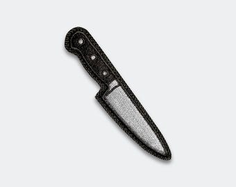 Parche de cuchillo de chef: Insignia bordada - Cierre de velcro/para coser