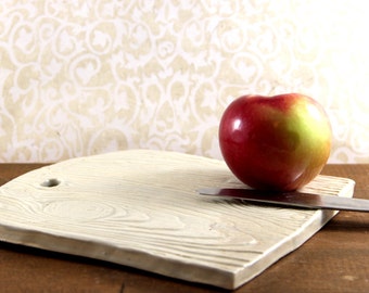 Cheese Board - Ceramic Wood Grain Design