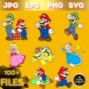 Super Mario SVG, mario svg ,Mario Clipart, mario png, Super Mario png, Mario Cut Files, Luigi svg, Super Mario Clipart, Mario Cricut