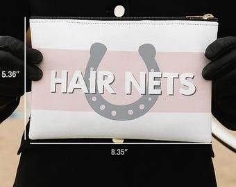 Bolsa con cremallera para equitación, regalo ecuestre, premio para concursos hípicos de salto, regalo para entrenadores de caballos, bolsa para montar a caballo, organizador de lazos para concursos hípicos.