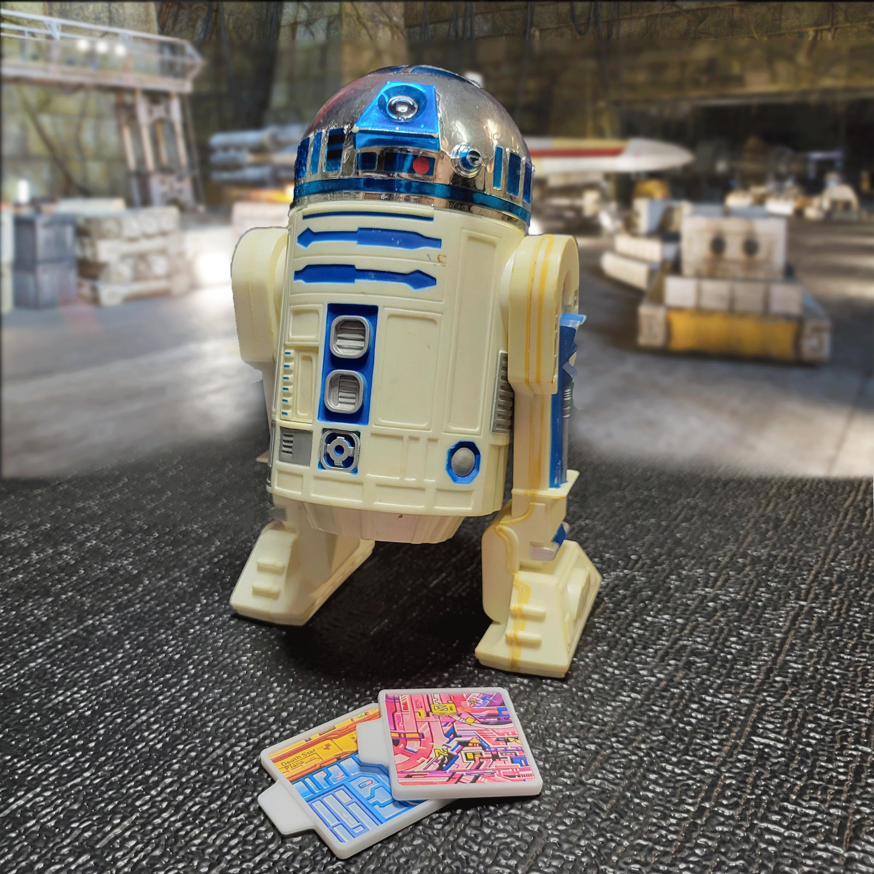 Death Star Plans for Vintage 12 Inch R2-D2 Action Figure - 3D