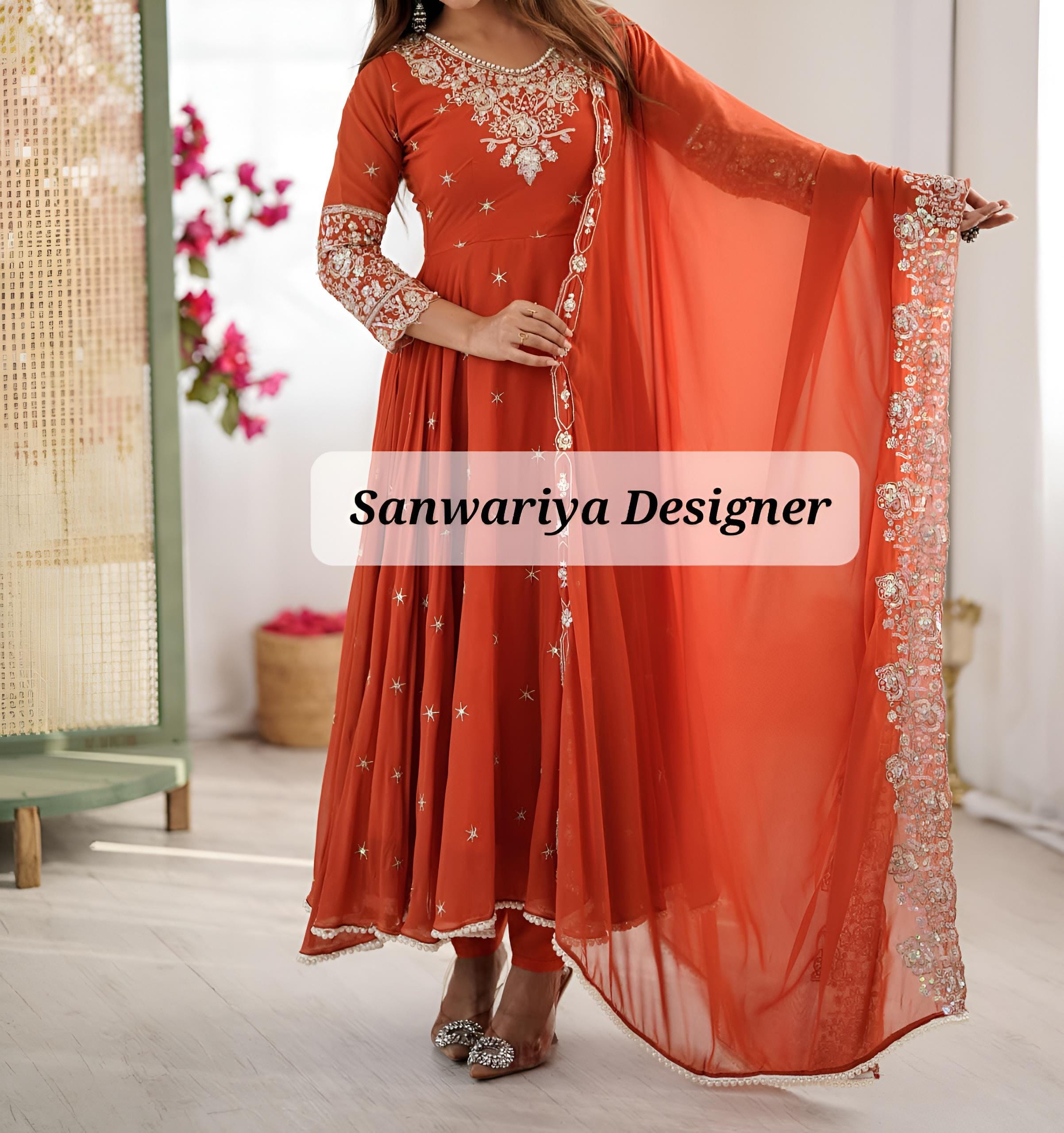 Orange Salwar Kameez
