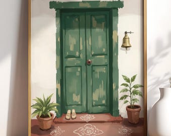 Kollam Print, Indian Village Art Print, Feel Good Poster, South asian wall art, Tamil Art, Indian Folk Art, South Indian Village Art