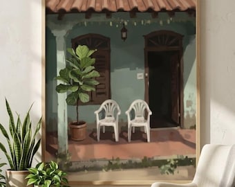 Feel Good Poster, Gift for Art Lovers, South asian wall art, Indian Folk Art, South Indian Village Art