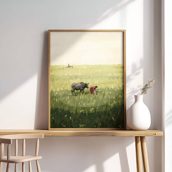 South Asian Village Art Print: Indian Folk Nostalgia (Digital Download)