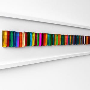 Resin Wall Art – Colourful  Contemporary Home Décor, 10x48 inches Handmade Modern Wall Decor | Funky Abstract RoomPop Art Gift