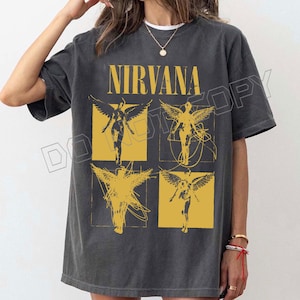 Comfort Colors Nirvana Tee, Vintage Band Tee, 90s Rock Music Shirt, Grunge Shirt, Distressed Unisex Tee