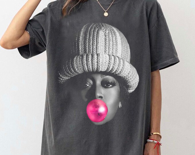 Comfort Colors Missy Elliot face tee Bootleg 90s Graphic Tee, Gift for woman and man Unisex T-shirt