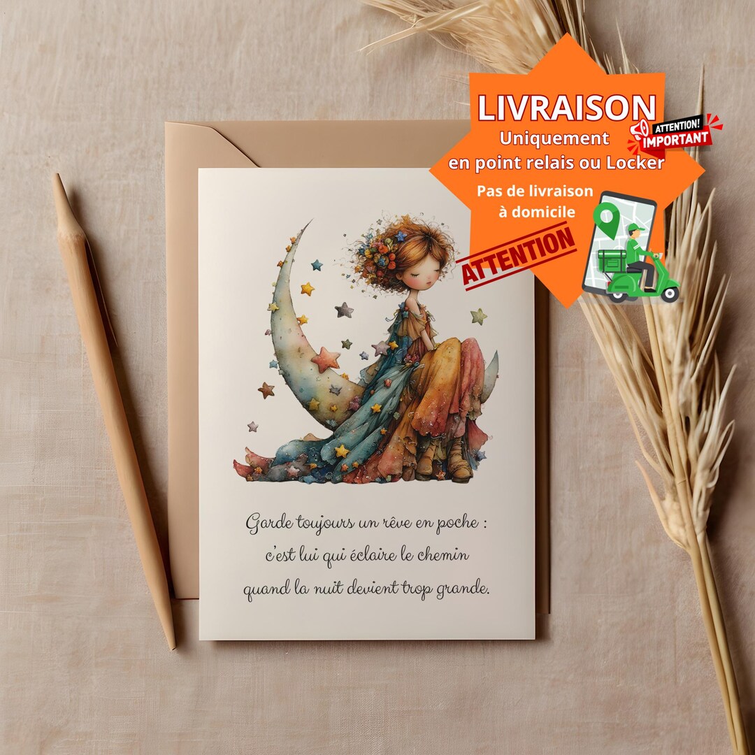 Inspiring Illustrated Card – Message of Hope and Poetic Dream - Etsy