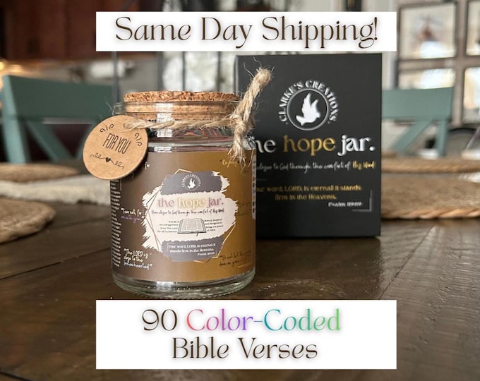 Woman of Faith Scripture Jar, Color Coded Bible Verses, Christian Gift
