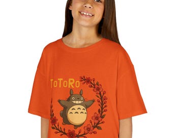 Totoro Floral Kids Tee | Woodland Whimsical T-shirt