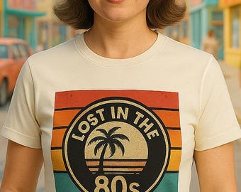 Retro 80s Softstyle Tee: Vintage Vibe Women's Graphic T-Shirt