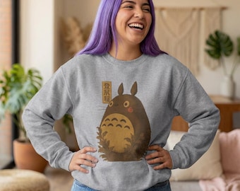 Totoro Sweatshirt, Studio Ghibli Anime Crewneck, Cozy Fall Fashion
