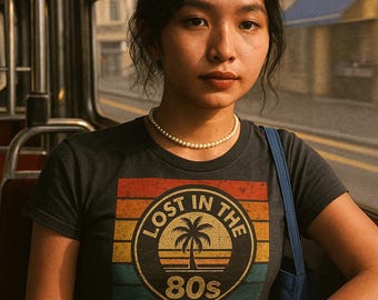 Retro 80s Graphic Tee: Unisex Softstyle Cotton T-Shirt