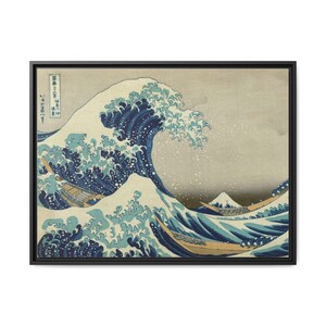Ocean Wave Matte Canvas Print, Framed Art, Coastal Decor, Japanese Wave Artwork, Sea Wall Art, Gift for Art Lovers