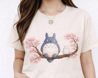 Totoro Girls Woman T-Shirt | Studio Ghibli Inspired Cotton Tee