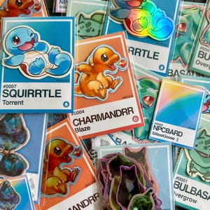 Poké Starters - Vinyl/Holo Vinyl Sticker