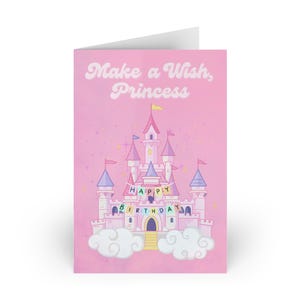 Prinzessin Geburtstagskarten - Machen Sie einen Wunsch, Kinderkarten, Mädchen Geburtstag, Geburtstag, Geburtstagswünsche, Feierkarten