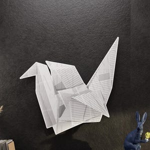 Colorful Origami Bird Metal Wall Art, Unique Wall Decor, Metal Bird Wall Art, Geometric Birds, Home Gift, Geometric Wall Art, Origami Folds