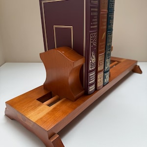 Vintage Wooden Tabletop Adjustable Book Rack | Bookends