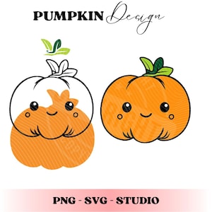 Pumpkin SVG, pumpkin PNG, cute kawaii pumpkin, Pumpkins Bundle, Digital Download, Pumpkin Clipart, Pumpkin Vector, Pumpkin Silhouette