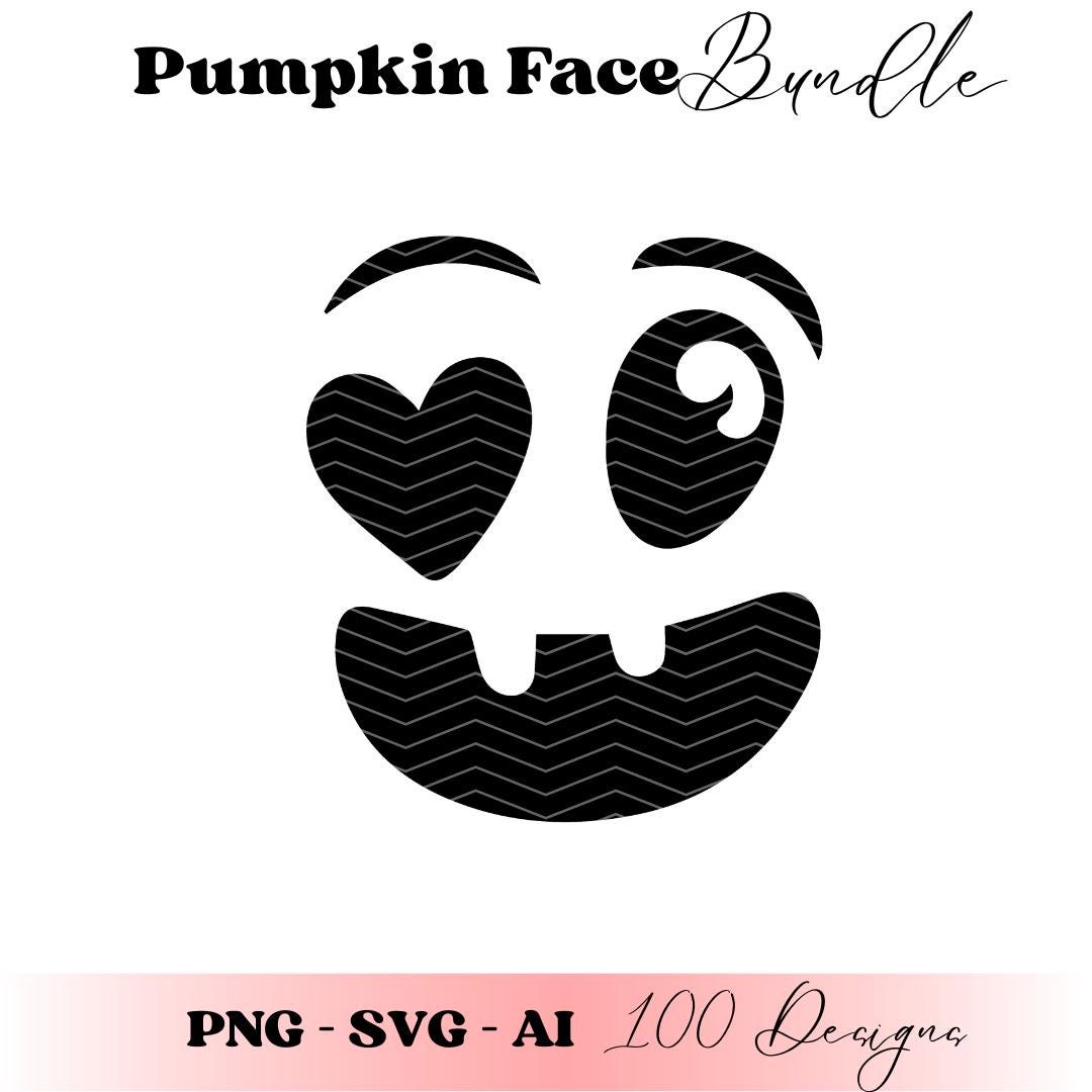 Pumpkin Face SVG Bundle – 100 Halloween Jack O’ Lantern Faces Svg ...