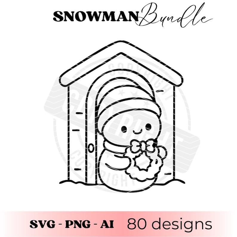 Cute Snowman SVG Bundle | 80 Christmas Snowman Clipart Designs | Winter ...