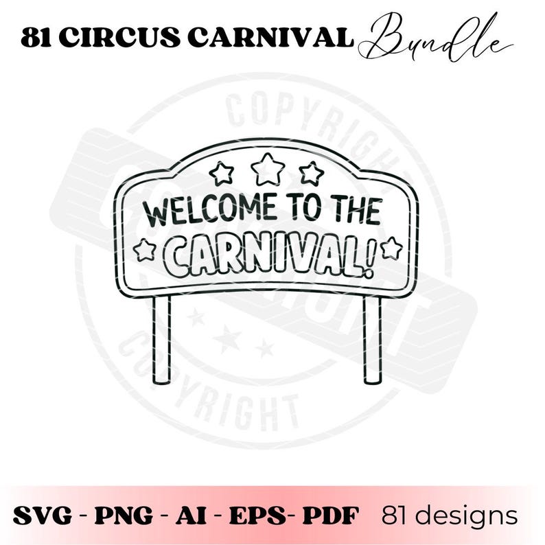 Circus Carnival SVG Bundle | Circus Clipart PNG | Carnival Clip Art for ...