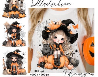 cute halloween witch clipart, girly Halloween, Trendy Halloween, cute halloween witch, witch clipart, cute witch clipart, halloween clipart