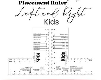 Kids Embroidery Placement Ruler Set | Left & Right Side Logo Placement Guide | T-Shirt Alignment Tool SVG, Logo Placement Template