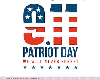 Día del Patriota 9.11 PNG – Nunca olvidaremos clipart, descarga digital del Memorial de la Bandera de EE. UU. del 11 de septiembre