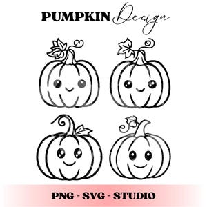 Cute pumpkin clipart, Pumpkin SVG, pumpkin PNG, cute kawaii pumpkin, Pumpkin svg Bundle, Digital Download, Pumpkin Clipart, Pumpkin Vector