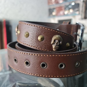小物 ANN DEMEULENEESTER LEATHER STUDS BELT ANN DEMEULEMEESTER Belt Vintage Belt Leather Studded Belt