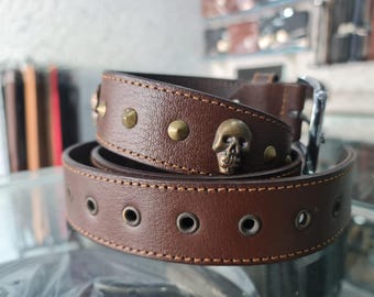 Y2K Pink Studded Leather Belt: 2000s Punk Grunge Style - Etsy
