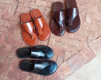 Men's Sandals in Authentic Moroccan Leather – Comfortable & Elegant Handcrafted Sandals