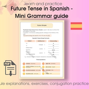 スペイン語で夢と計画を描く | Futuro シンプル文法 + 練習 PDF | ティーン＆大人向け未来時制ワークブック