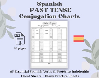 Tablas de conjugación de verbos en español en PDF: Guías rápidas para el pretérito perfecto simple