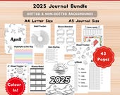 2025 Journal Bundle, Printable Planner Pages (Digital Download)