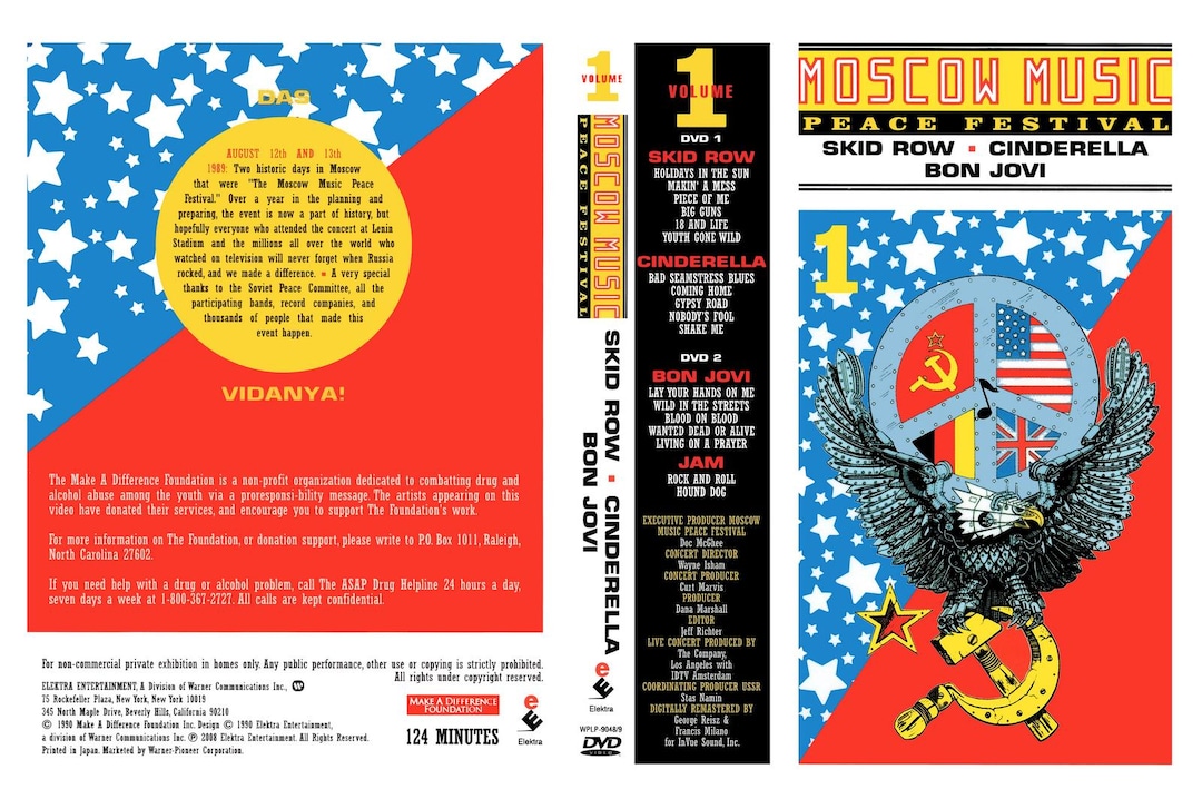 Moscow Music Peace Festival August 12 & 13 1989 VOL 1 (2 DVDS)! - Etsy