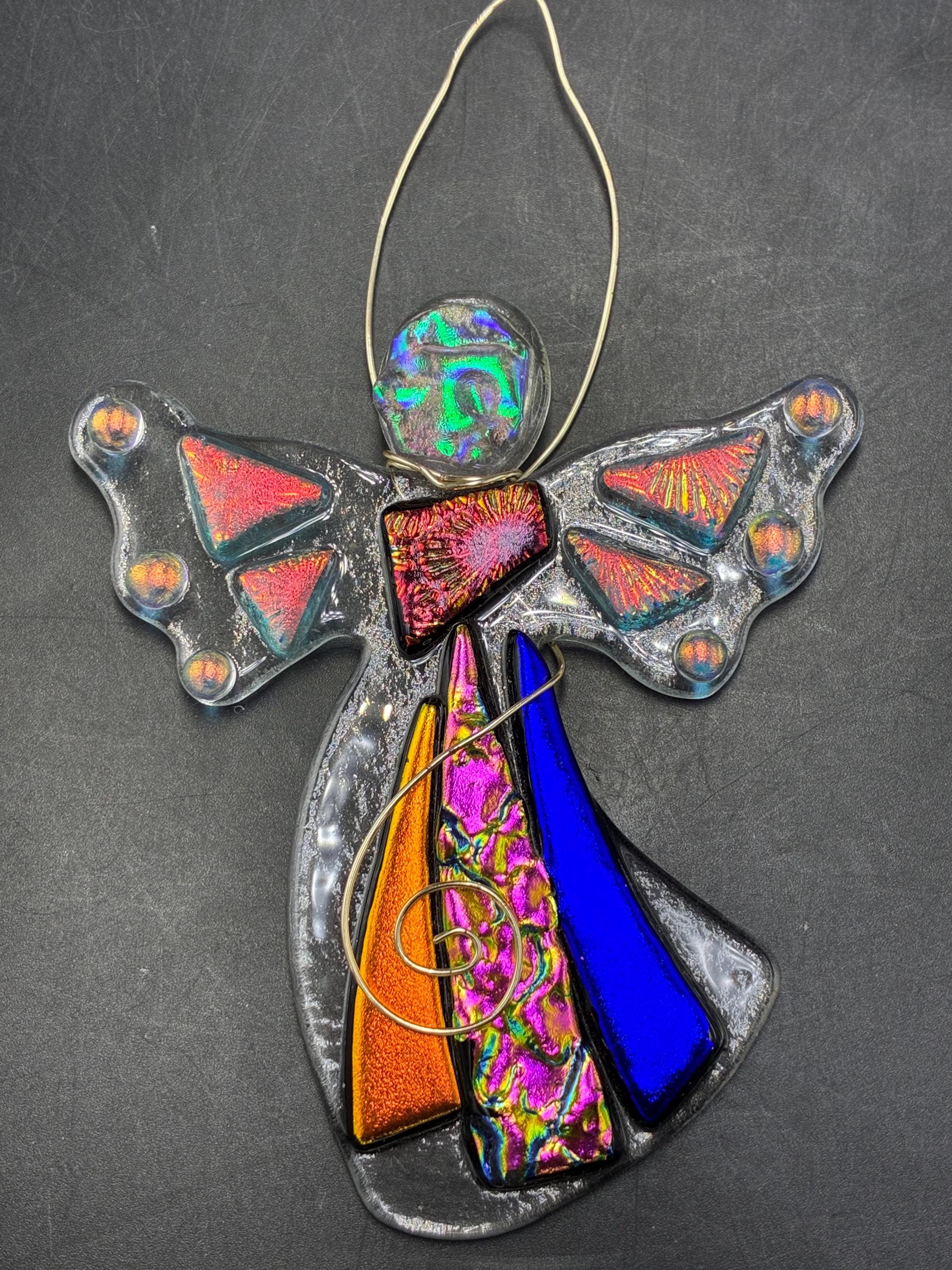 Vintage Stained Glass Angel - Etsy