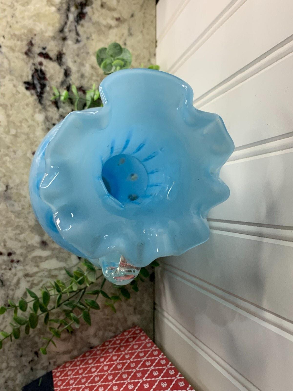 フェントン　オパールセント　ドット　花瓶 ヴィンテージ フェントン クランベリー オパールセント コイン