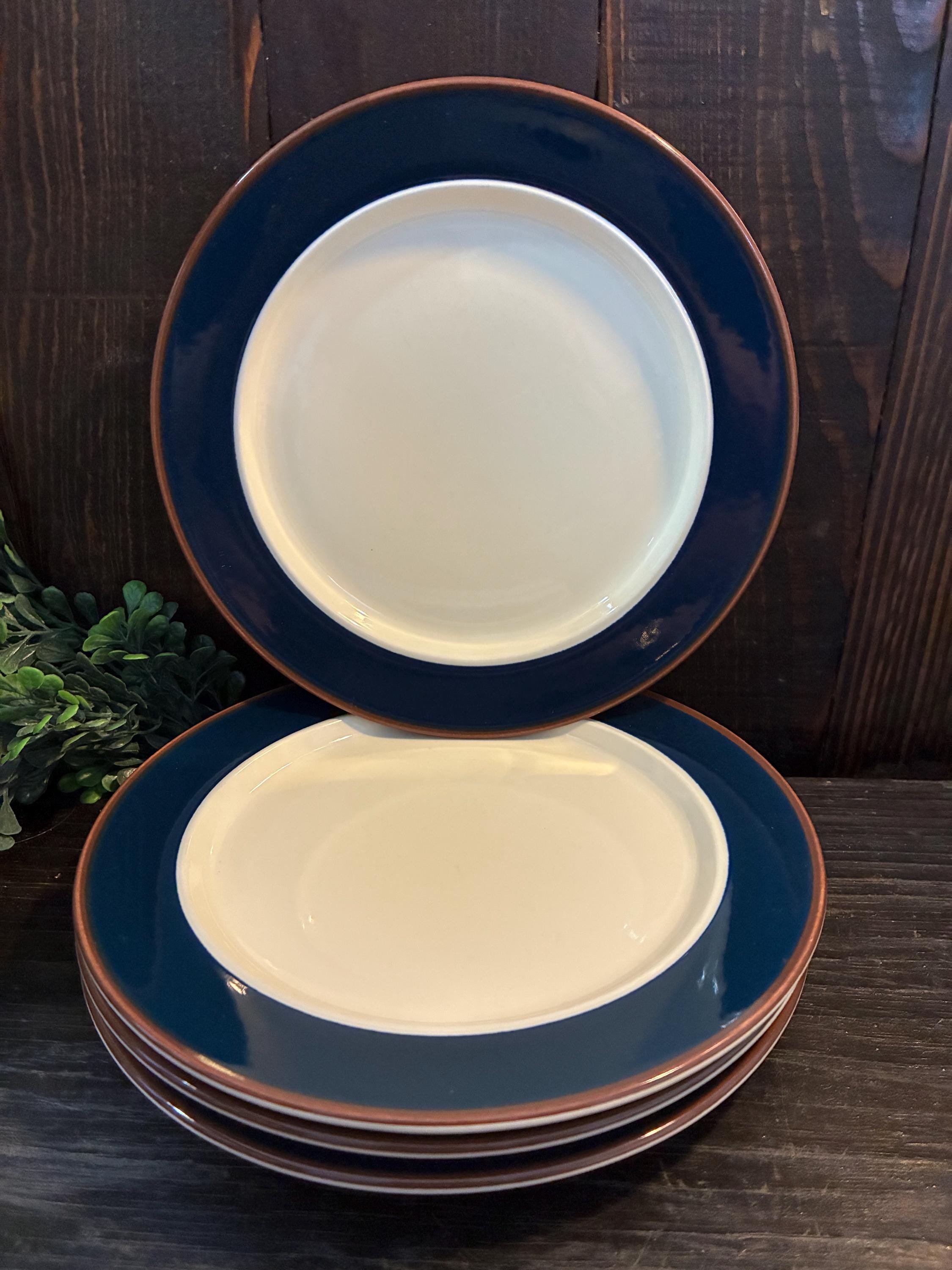Japanese Stoneware Plate Set Blue - Etsy