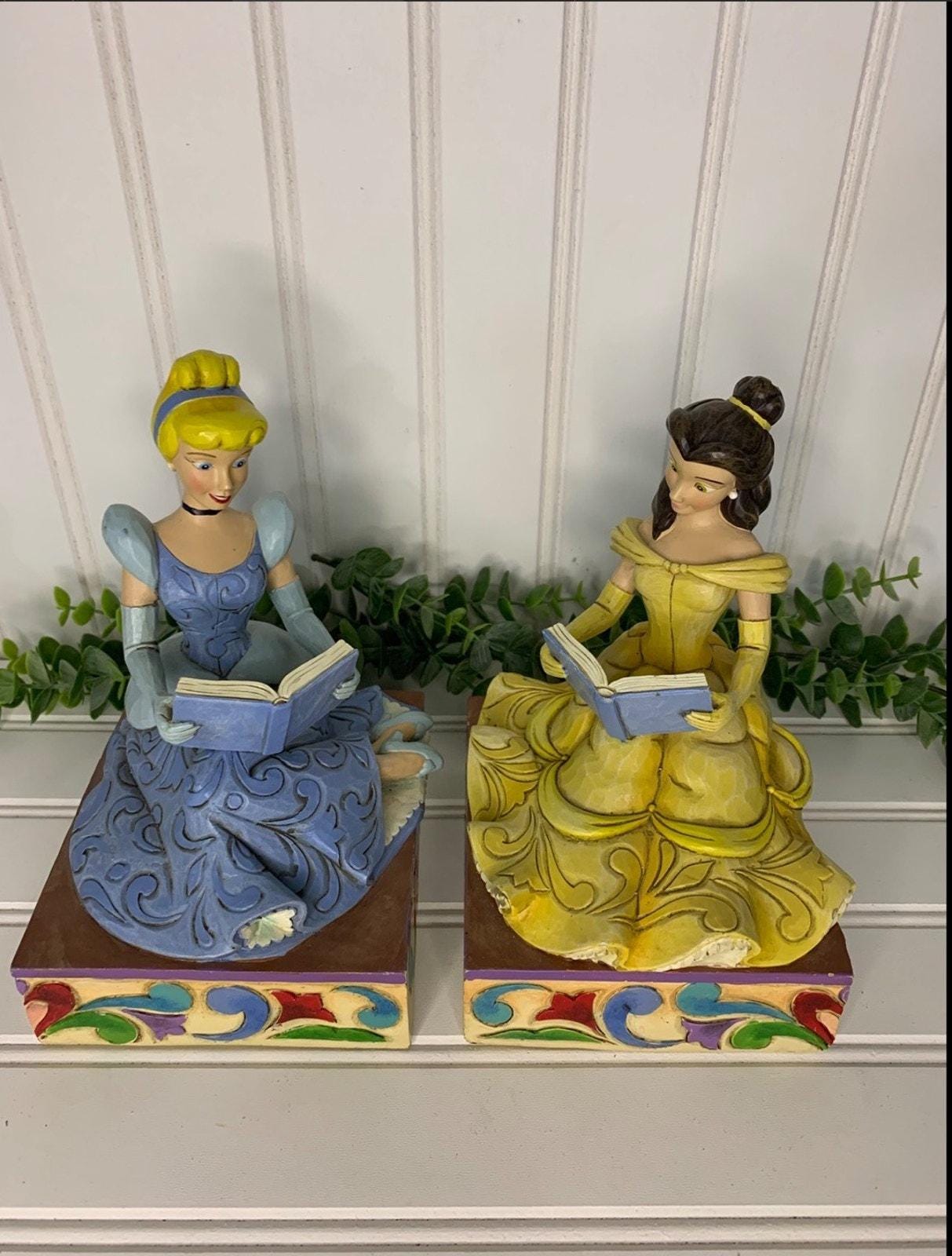 Jim Shore Disney Traditions Cinderella and Belle Bookends 4033970