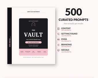 500 Business ChatGPT Prompts Bundle – Content, SEO, Email, Branding, Socials (PDF)