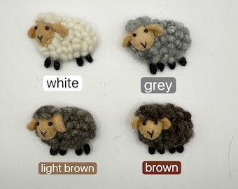 Broches de animales de fieltro / broche para niños / broche de oveja