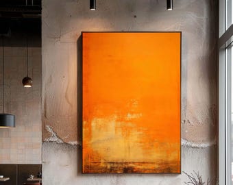 Mark Rothko Art Print. Modern Orange Abstract Canvas Wall Art, Minimalist Warm Color Artwork Print for Contemporary Living Room Decor