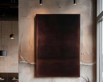 Mark Rothko Art Print. Dark Brown Minimalist Abstract Canvas Wall Art, Modern Deep Earth Tone Print for Contemporary Home Decor