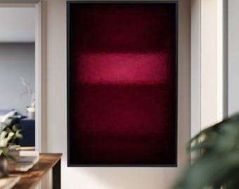 Mark Rothko Art - Deep Red Abstract Print – Modern Minimalist Wall Art in Burgundy Tones