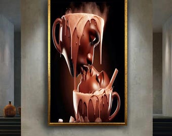 Jesus Healing Broken Vessel Wall Art – Spiritual Restoration Digital Painting – Christian Grace and Renewal Poster for Faithful Home Decor
