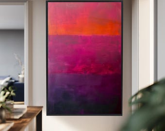 Mark Rothko Print Canvas Wall Art – Bold Abstract Ombre Color Print for Modern Interiors, Bedroom or Office Wall Decor